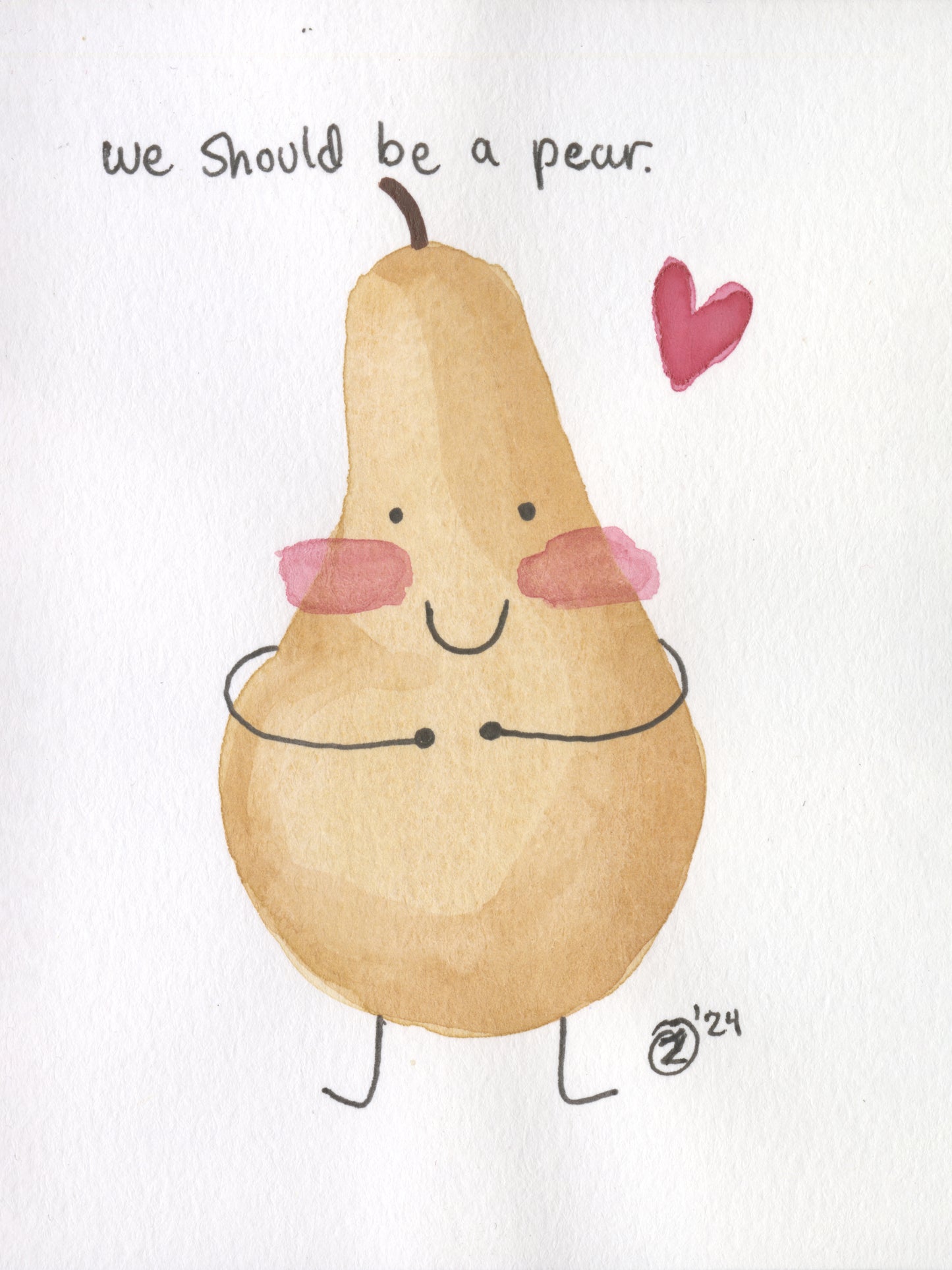 we should be a pear.