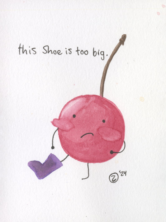 this shoe is too big.